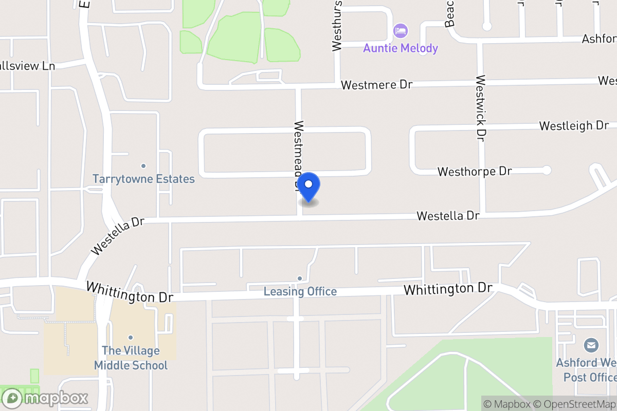 Map of 12870 Westella Dr, Houston