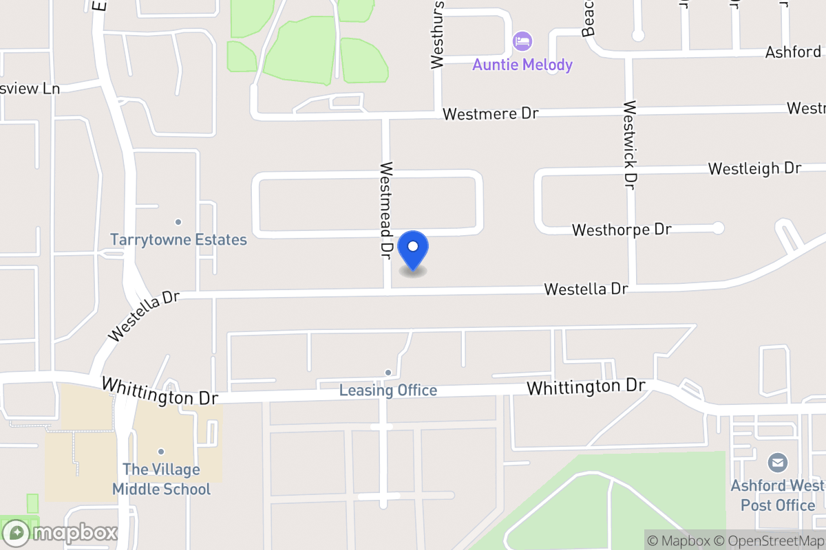 Map of 12866 Westella Dr, Houston
