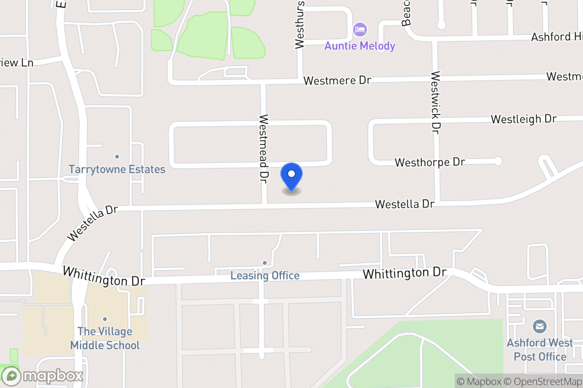 Map of 12862 Westella Dr, Houston