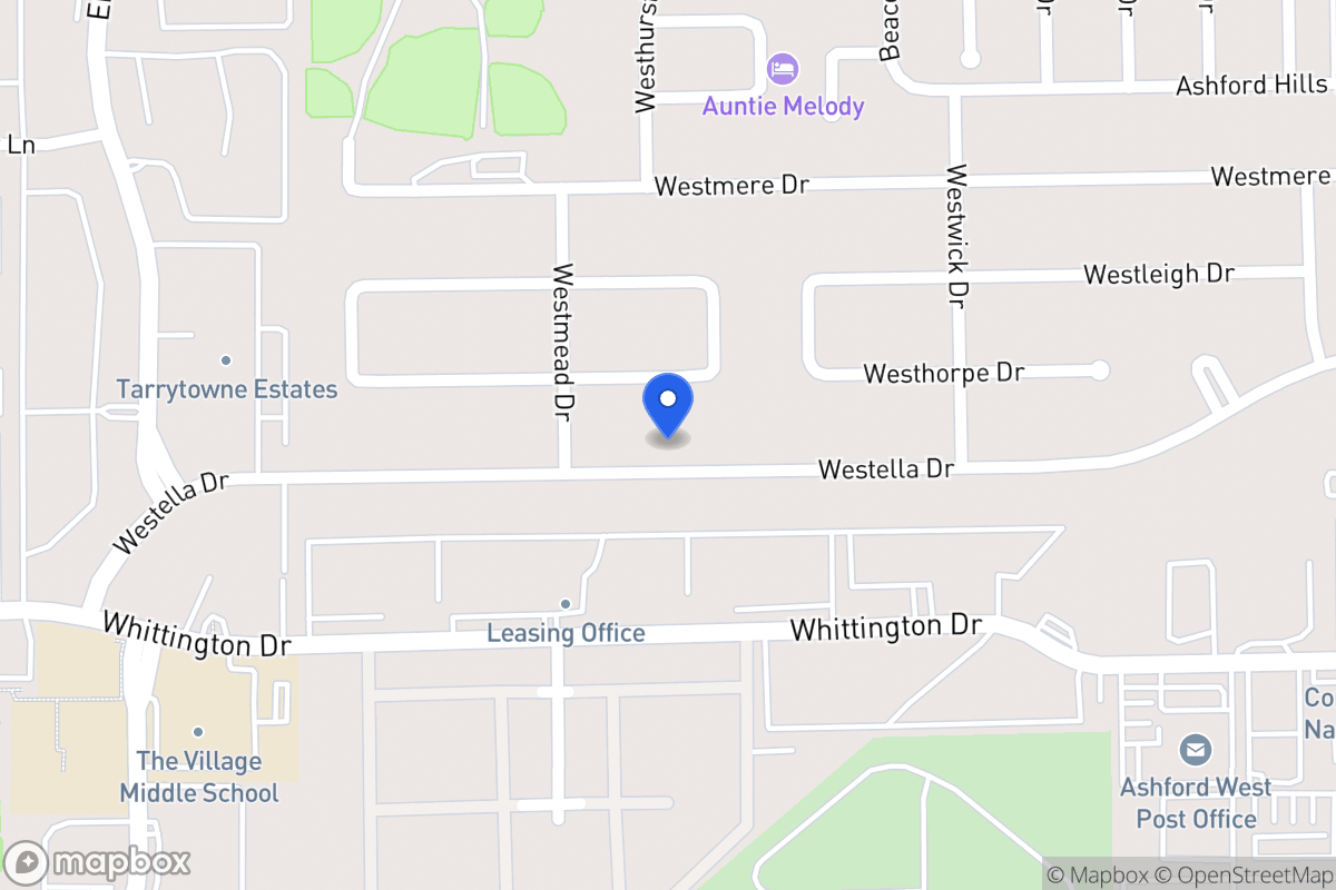 Map of 12854 Westella Dr, Houston