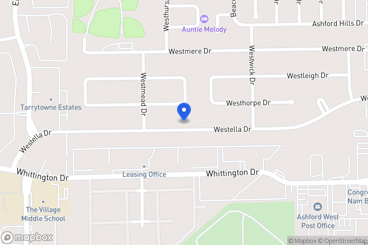Map of 12846 Westella Dr, Houston