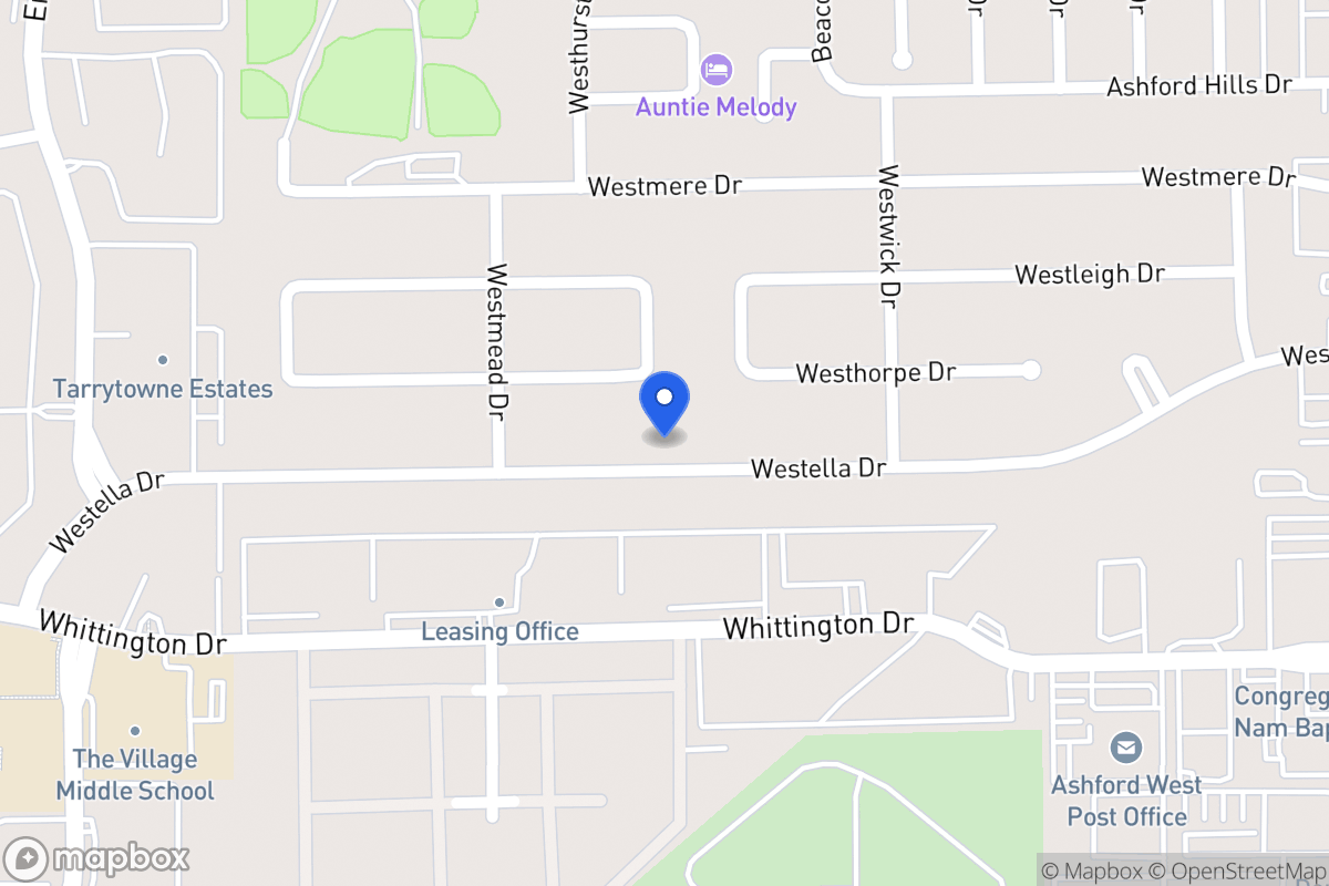 Map of 12842 Westella Dr, Houston