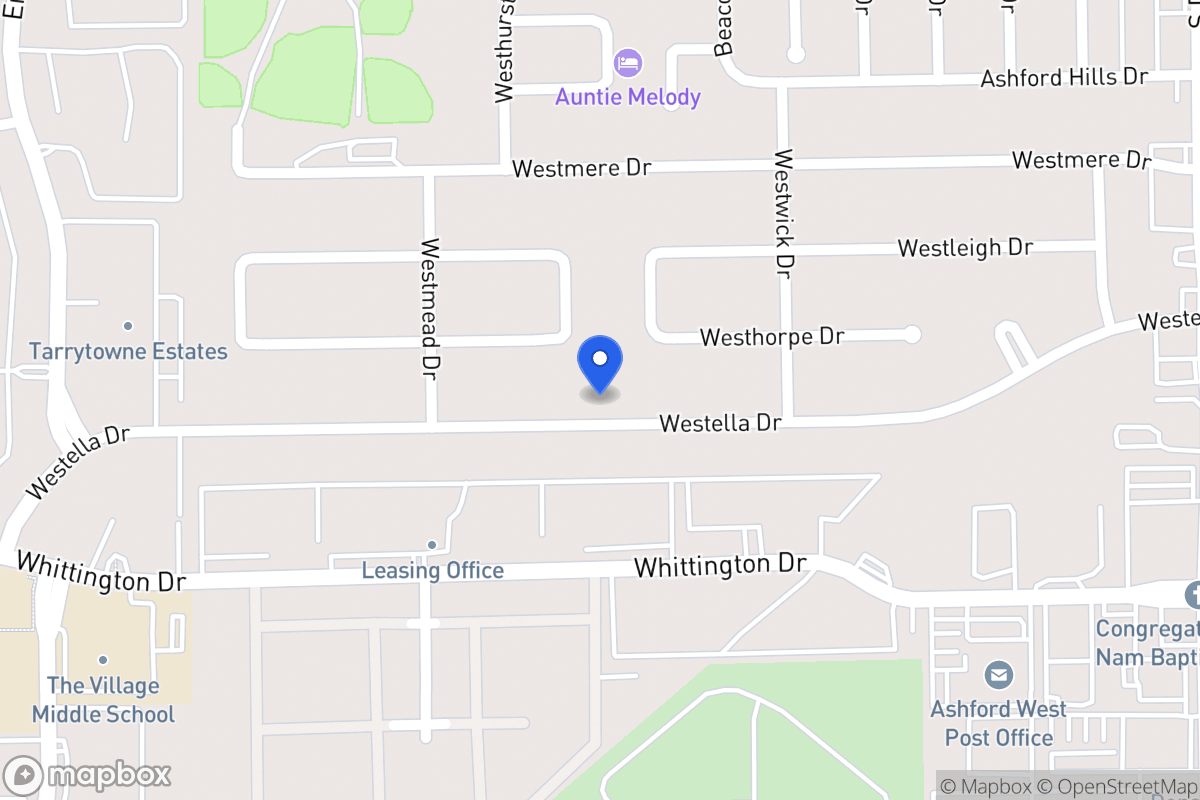 Map of 12838 Westella Dr, Houston