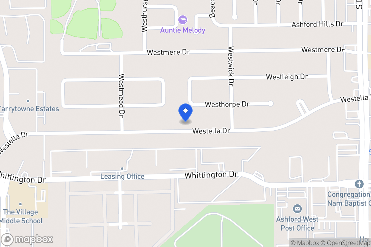 Map of 12830 Westella Dr, Houston