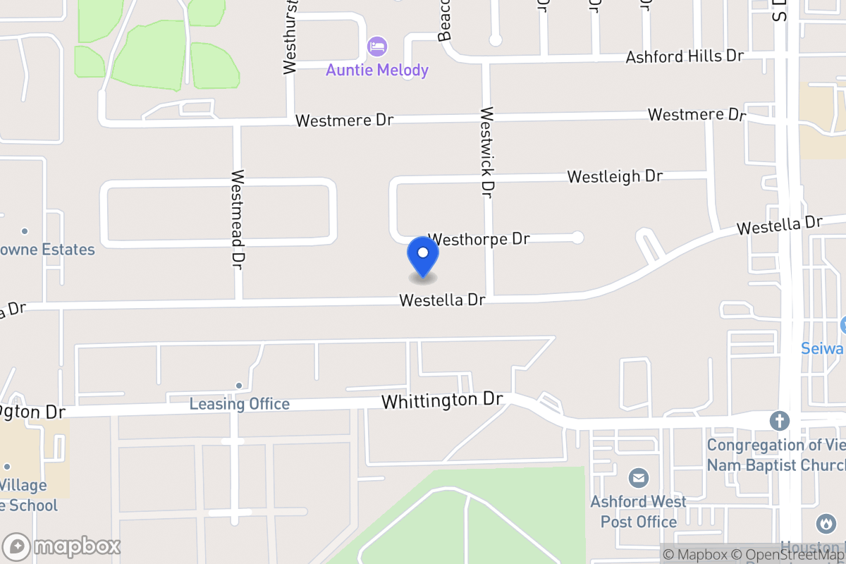 Map of 12818 Westella Dr, Houston
