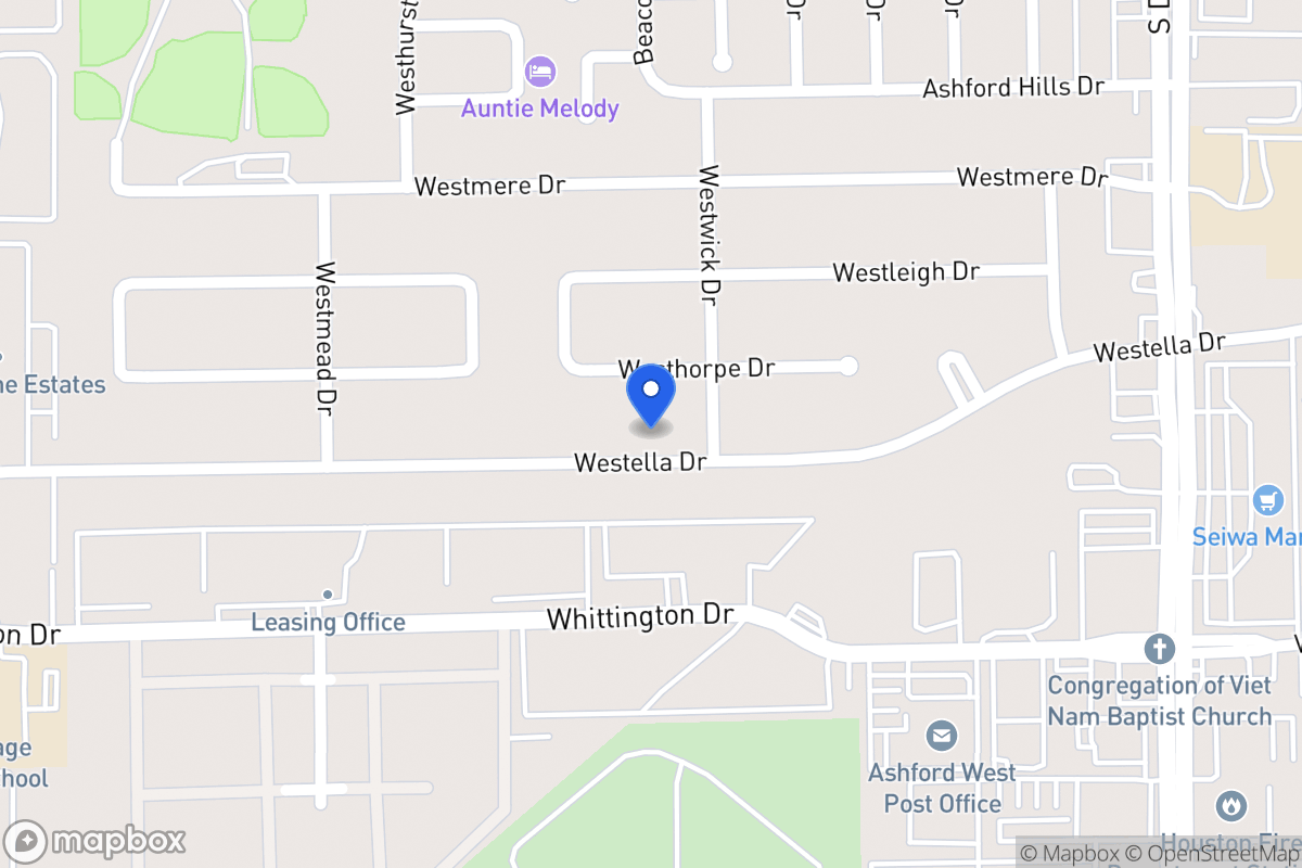 Map of 12810 Westella Dr, Houston
