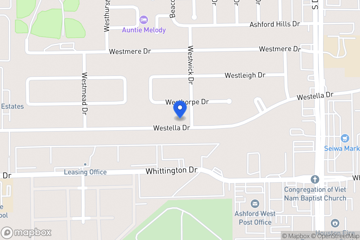 Map of 12806 Westella Dr, Houston