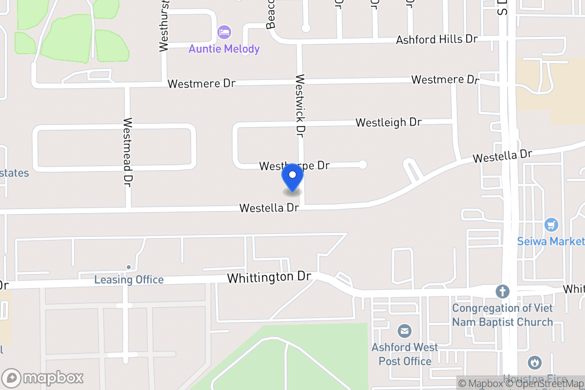 Map of 12802 Westella Dr, Houston