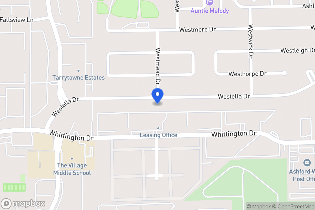 Map of 12875 Westella Dr, Houston