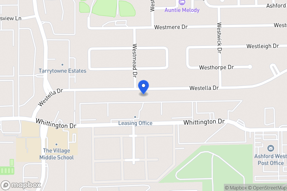 Map of 12867 Westella Dr, Houston