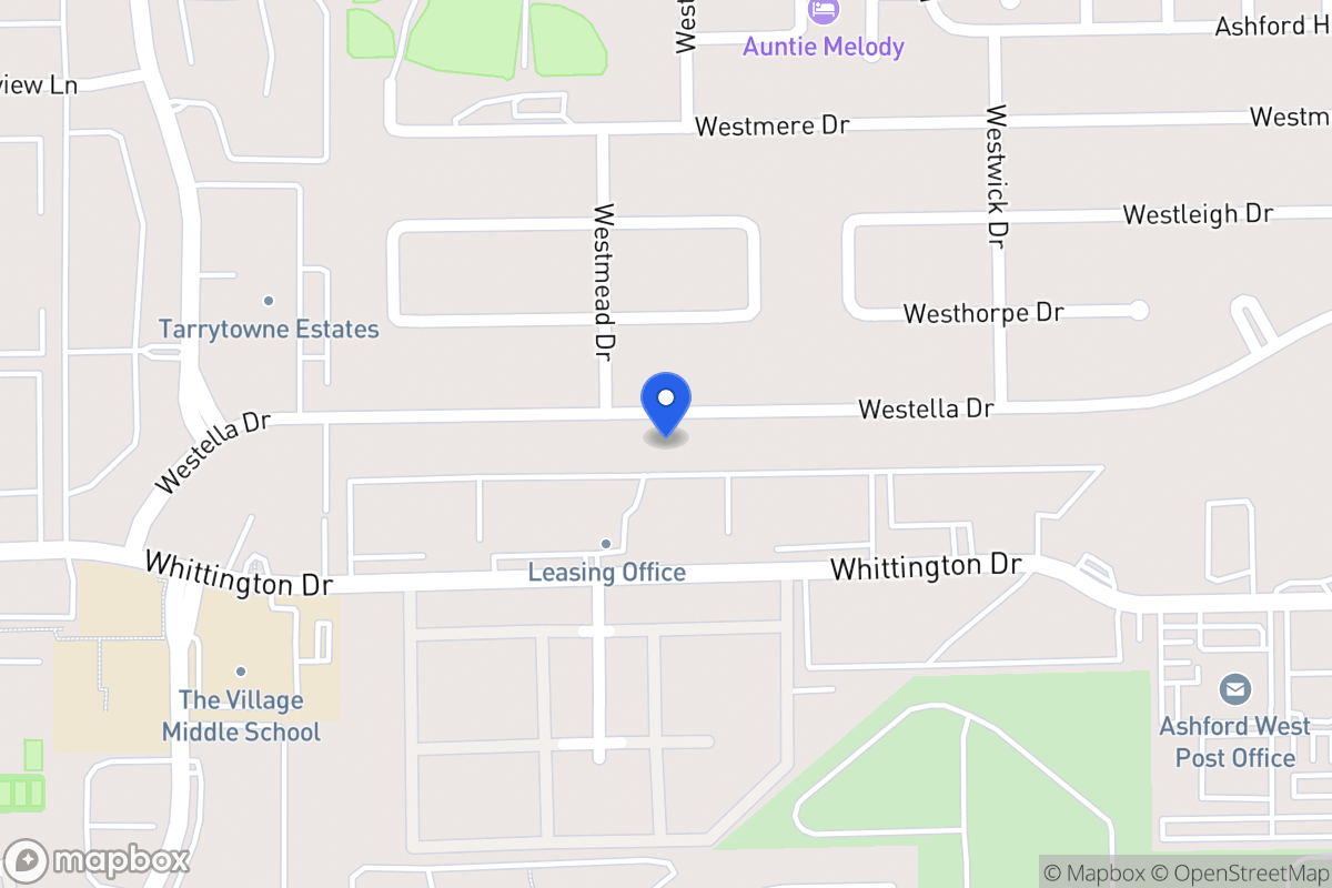 Map of 12863 Westella Dr, Houston