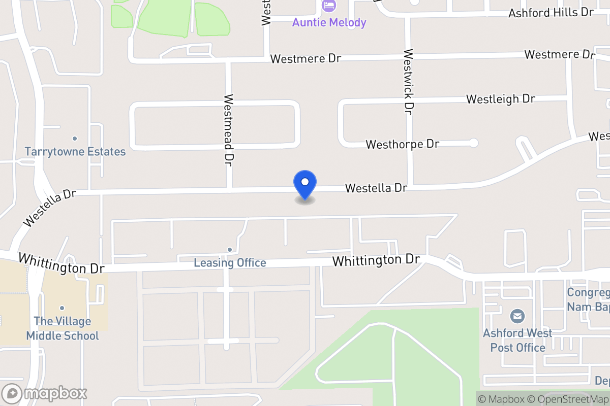 Map of 12843 Westella Dr, Houston