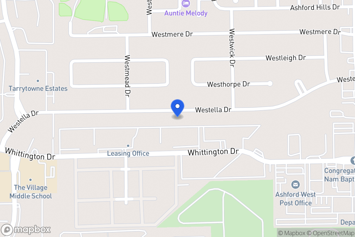 Map of 12839 Westella Dr, Houston