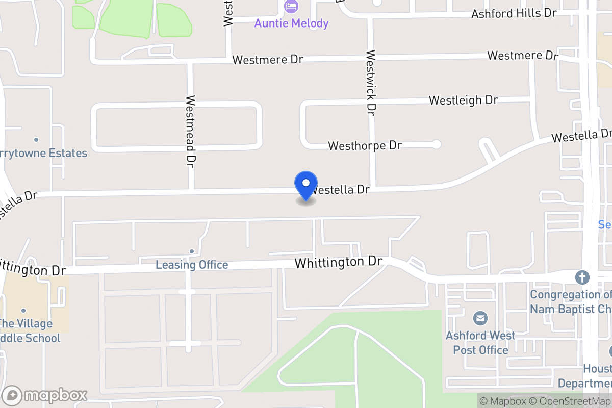 Map of 12827 Westella Dr, Houston
