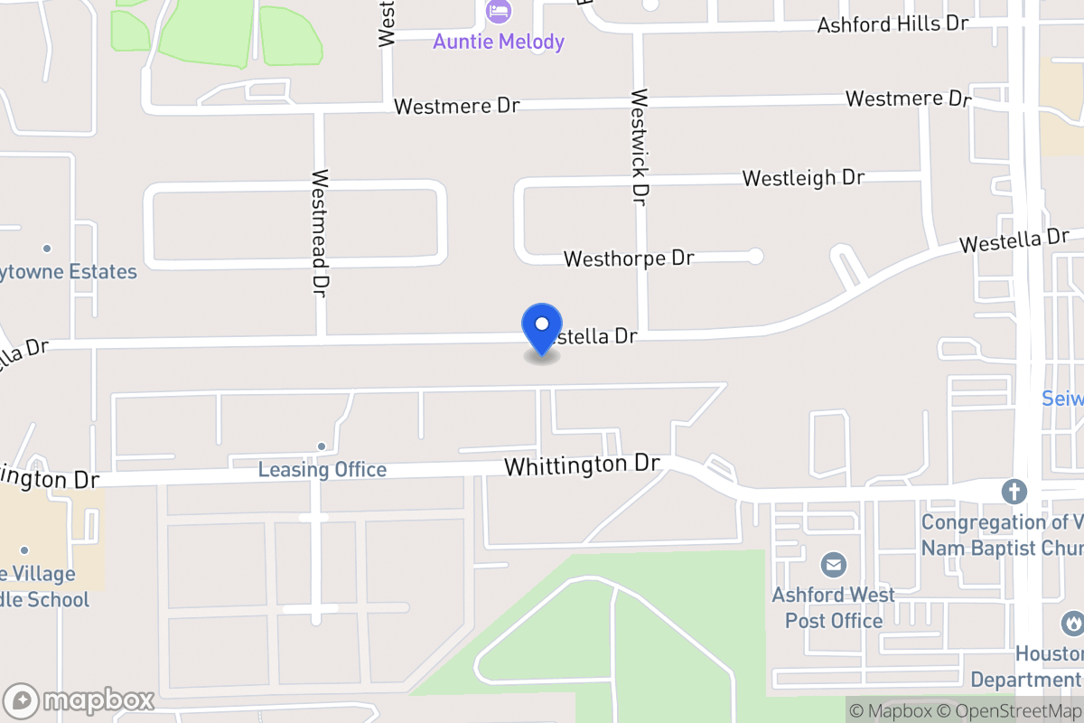 Map of 12823 Westella Dr, Houston