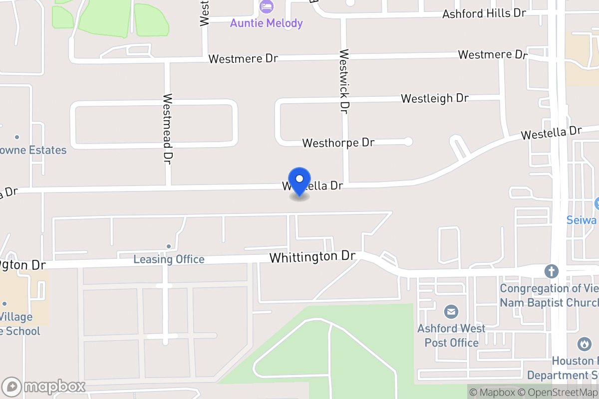Map of 12819 Westella Dr, Houston