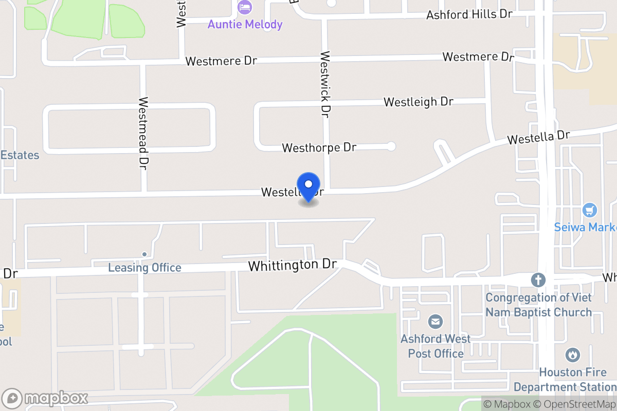 Map of 12807 Westella Dr, Houston