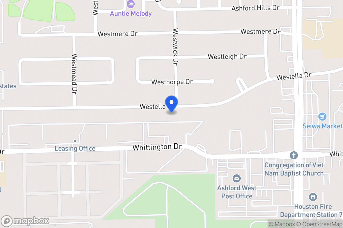 Map of 12803 Westella Dr, Houston