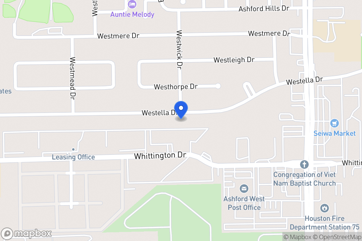 Map of 12751 Westella Dr, Houston