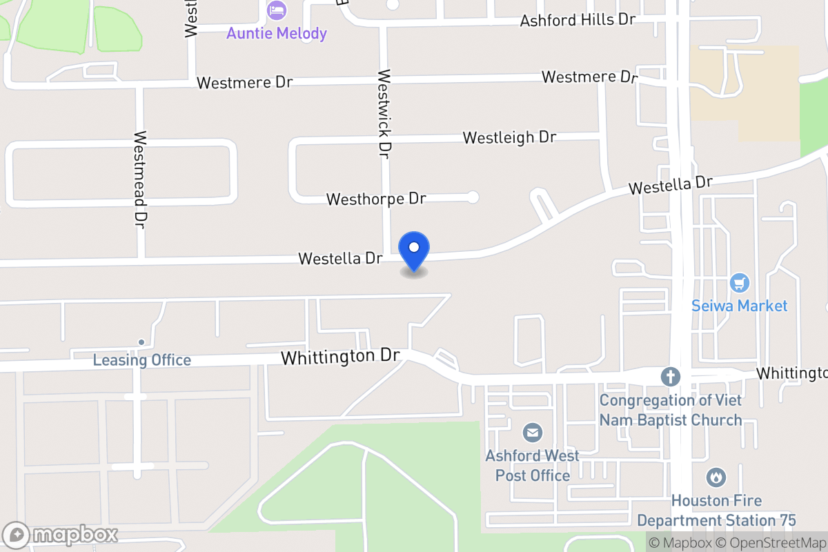 Map of 12743 Westella Dr, Houston