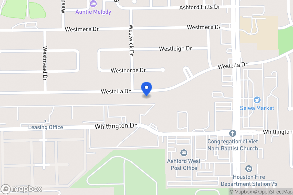 Map of 12739 Westella Dr, Houston