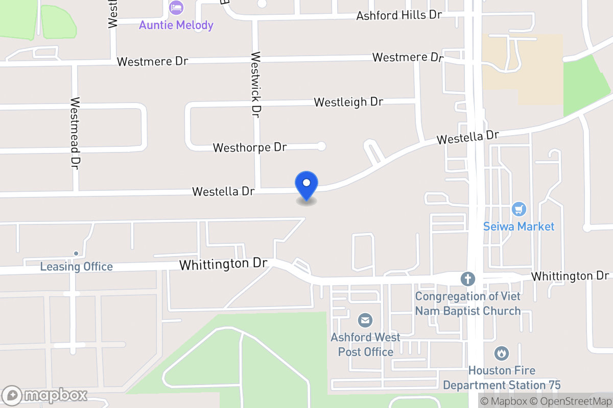 Map of 12731 Westella Dr, Houston