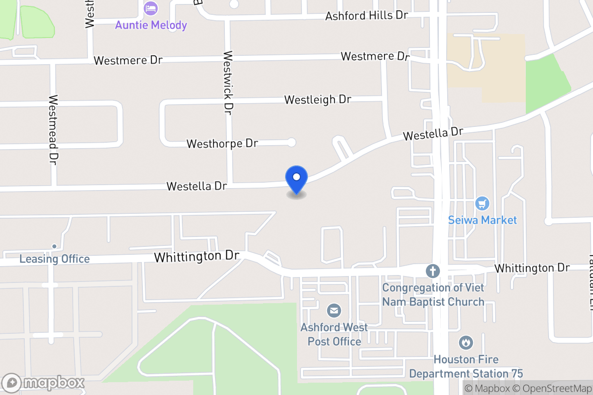 Map of 12723 Westella Dr, Houston