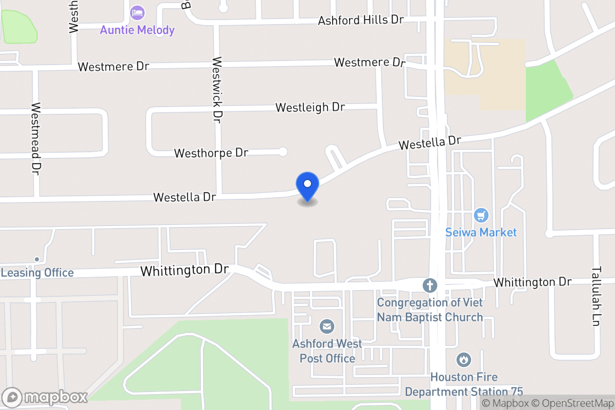 Map of 12715 Westella Dr, Houston
