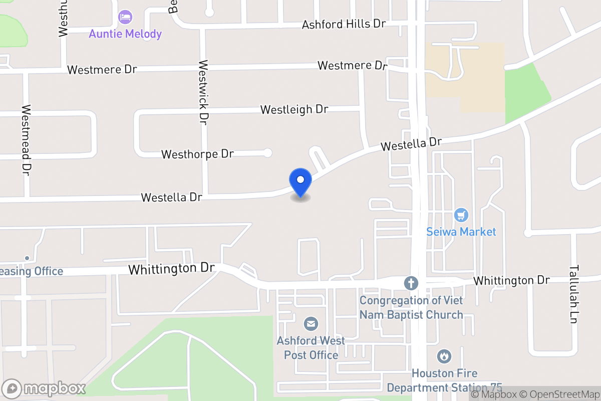 Map of 12711 Westella Dr, Houston