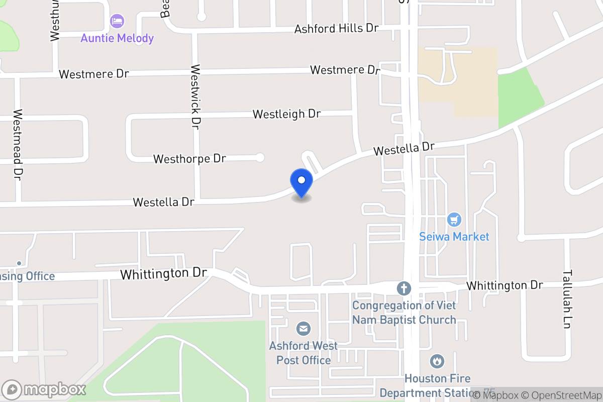Map of 12707 Westella Dr, Houston