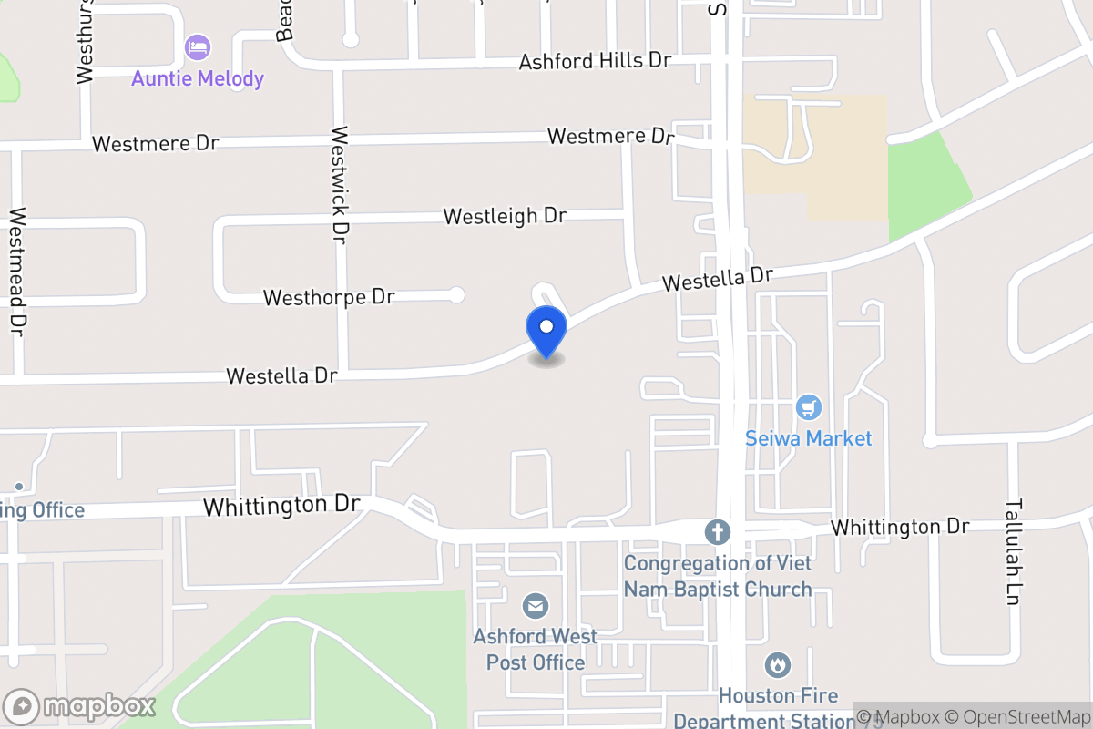 Map of 12703 Westella Dr, Houston