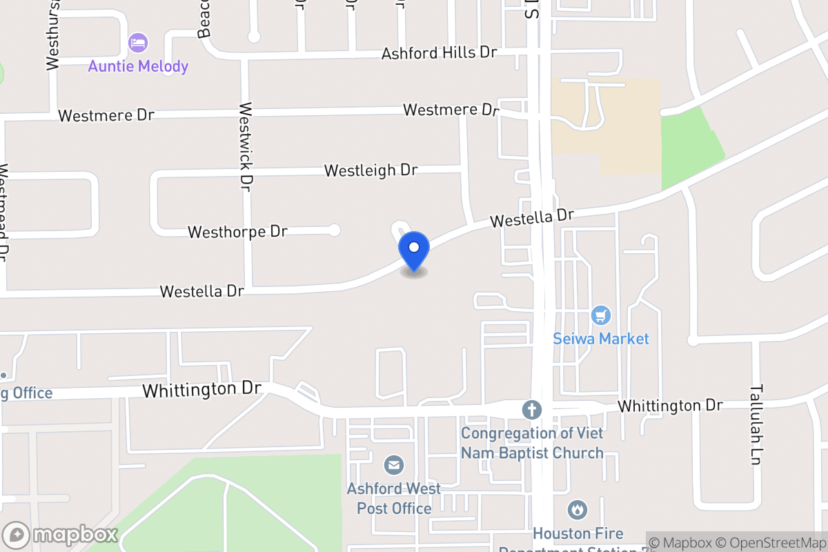 Map of 12643 Westella Dr, Houston