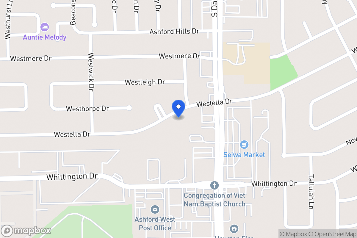 Map of 12631 Westella Dr, Houston
