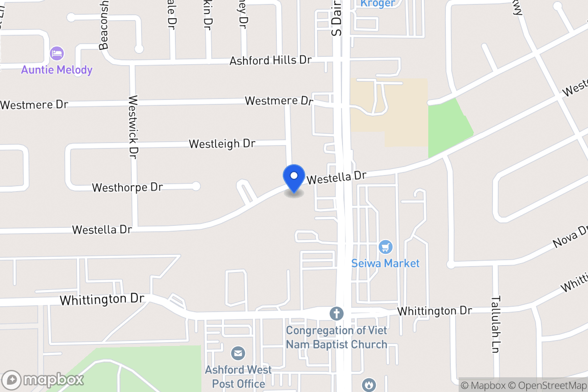 Map of 12623 Westella Dr, Houston