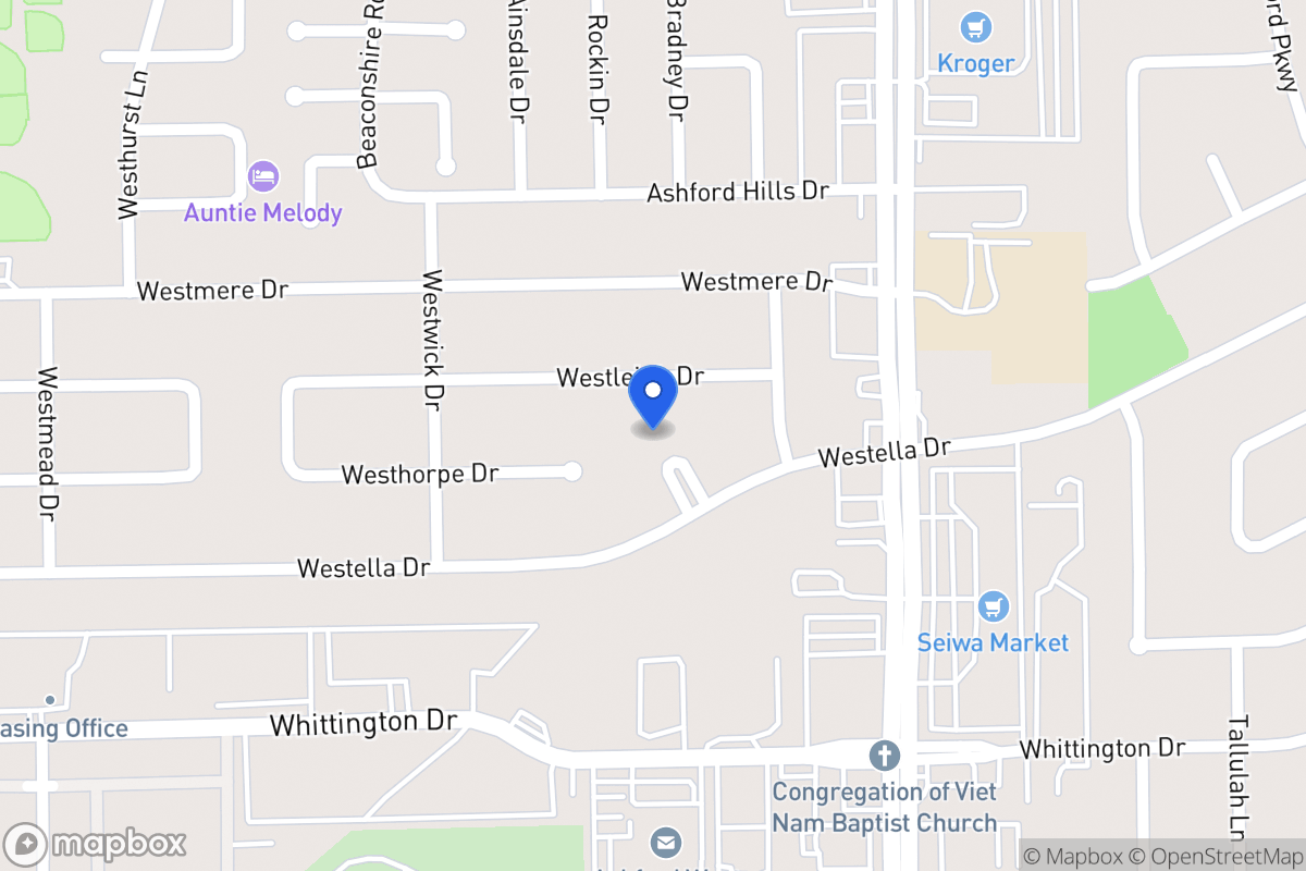 Map of 12646 Westella Dr, Houston