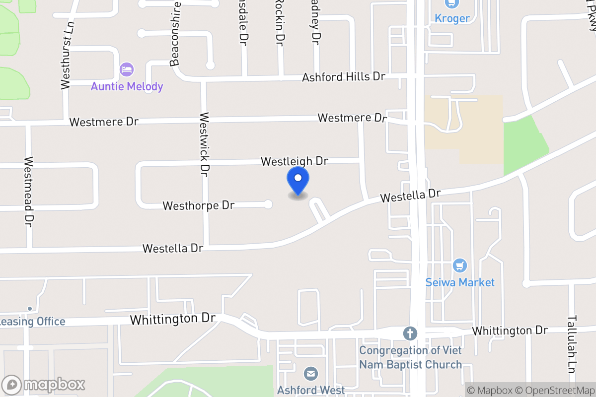 Map of 12650 Westella Dr, Houston