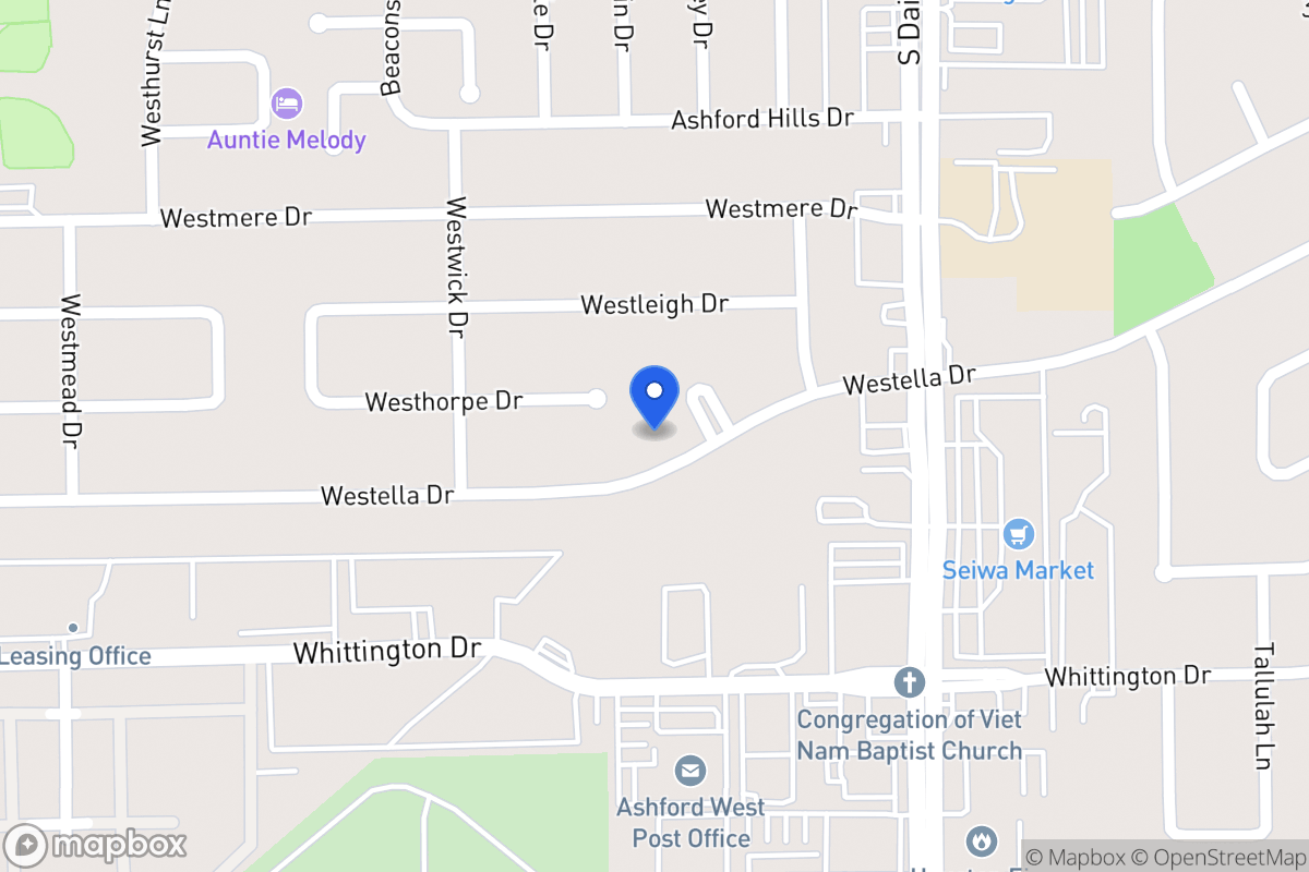Map of 12710 Westella Dr, Houston