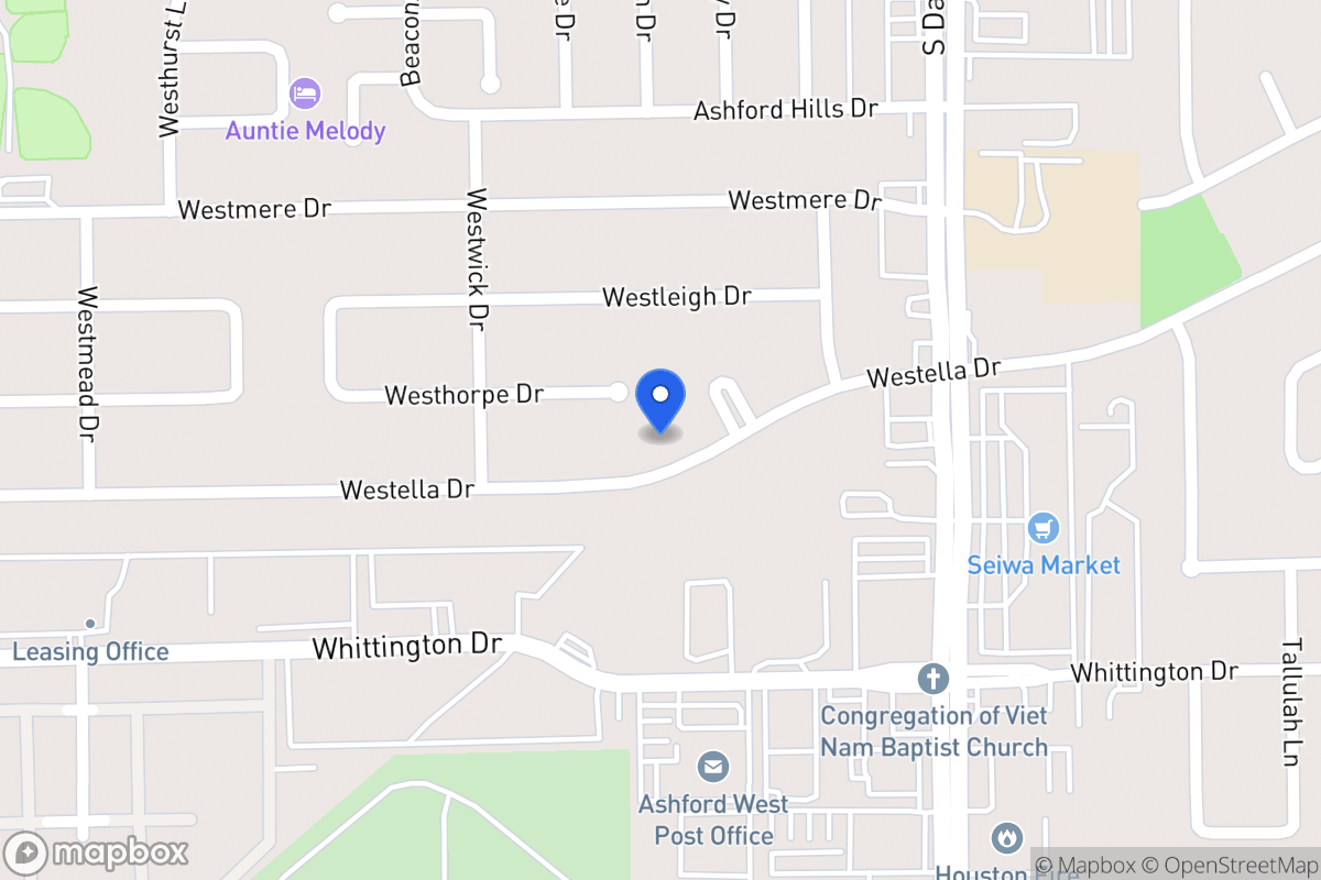Map of 12714 Westella Dr, Houston