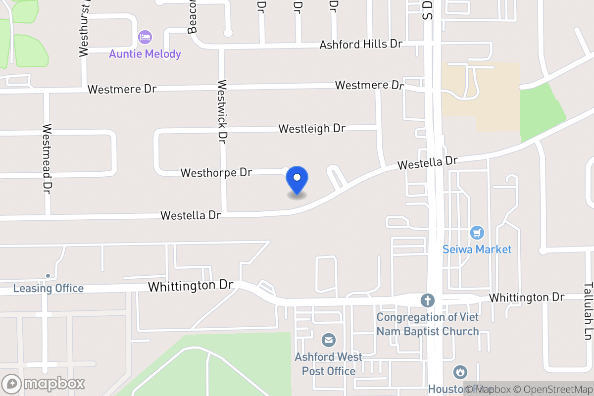 Map of 12718 Westella Dr, Houston
