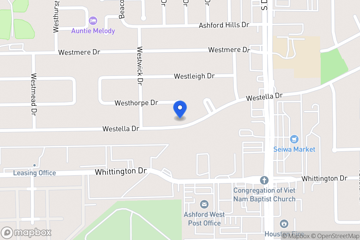 Map of 12722 Westella Dr, Houston