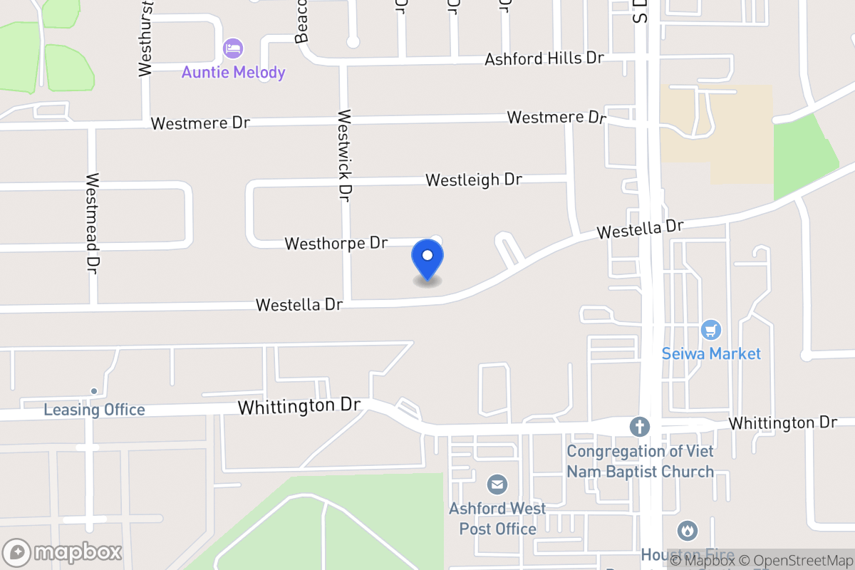 Map of 12726 Westella Dr, Houston