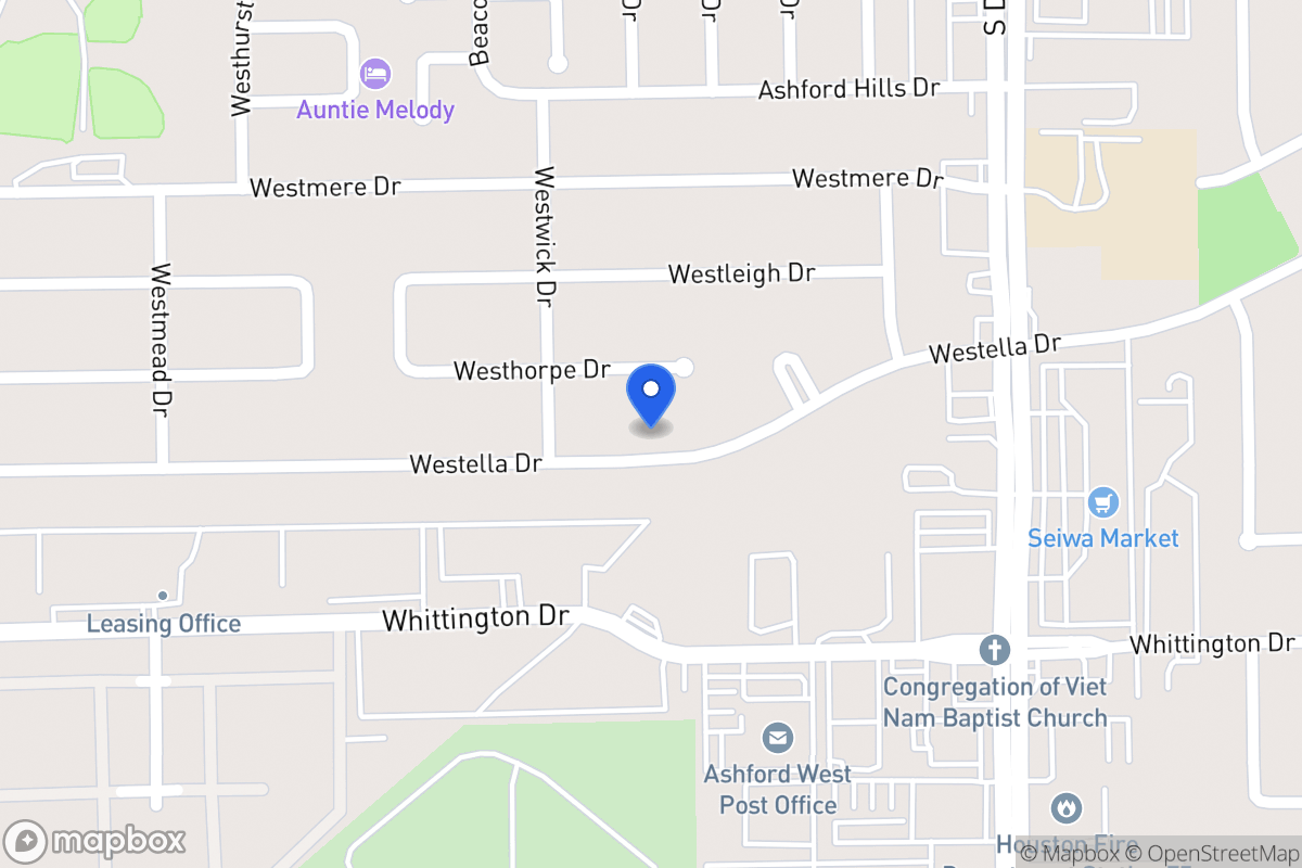 Map of 12730 Westella Dr, Houston