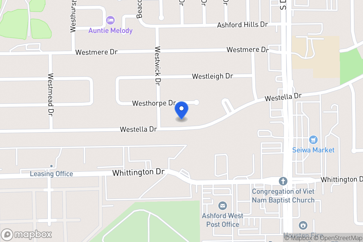 Map of 12734 Westella Dr, Houston
