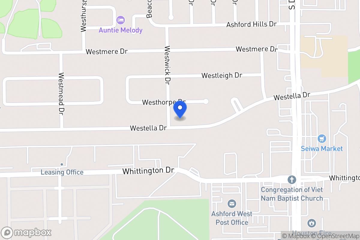 Map of 12742 Westella Dr, Houston