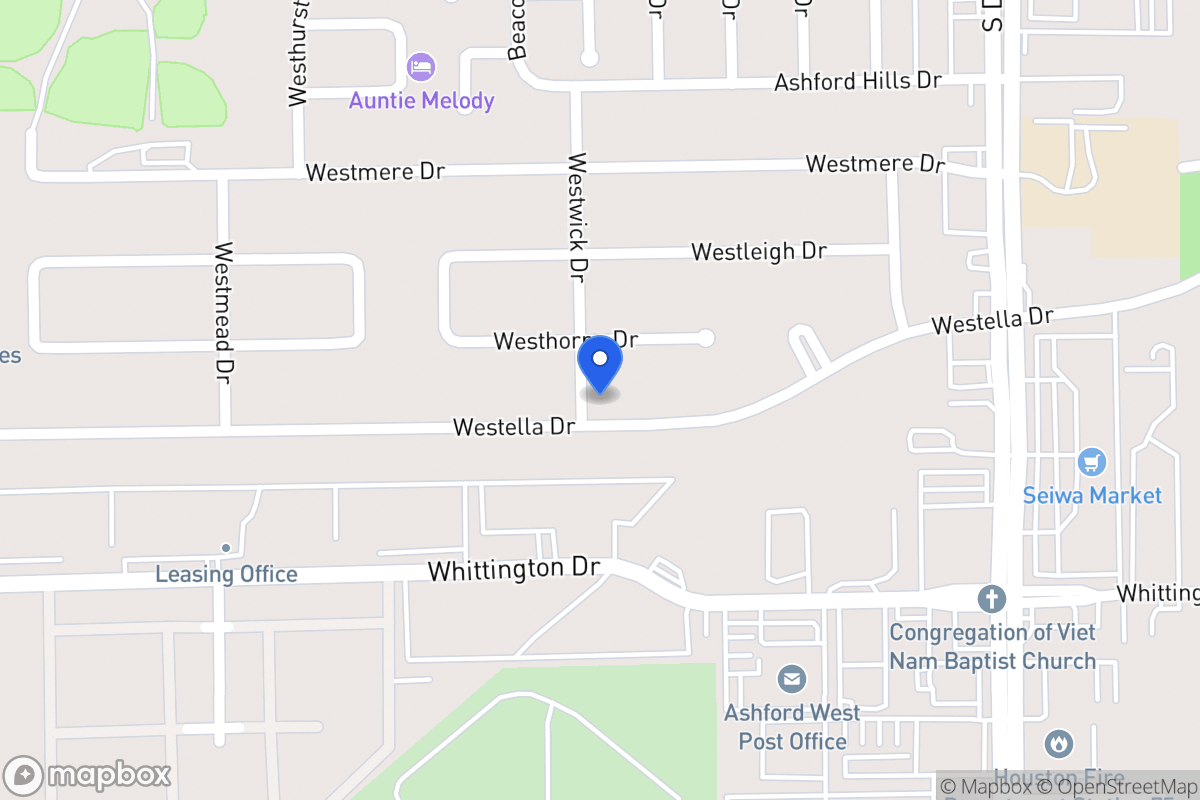 Map of 12746 Westella Dr, Houston