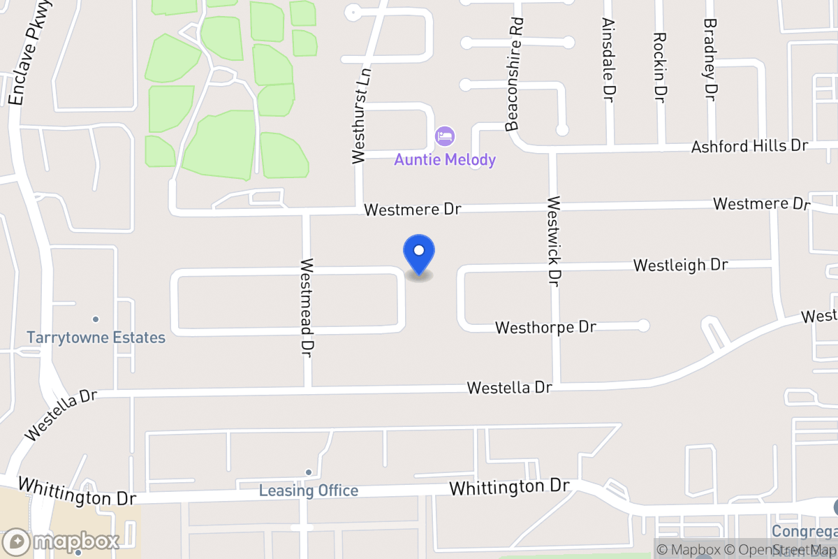 Map of 12848 Westleigh Dr, Houston