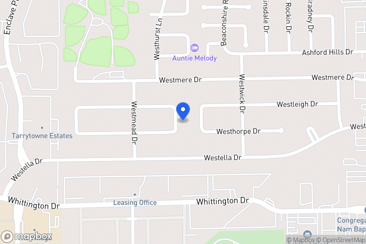 Map of 12844 Westleigh Dr, Houston