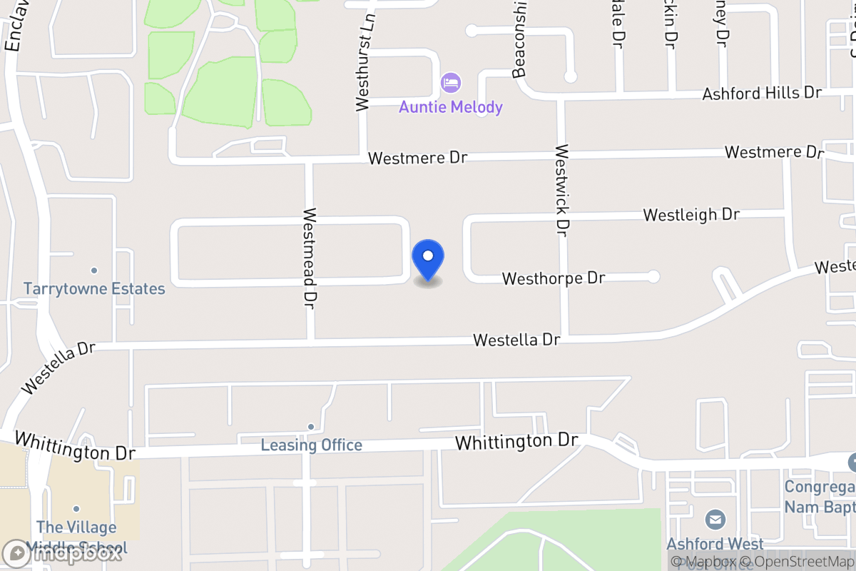 Map of 12838 Westleigh Dr, Houston