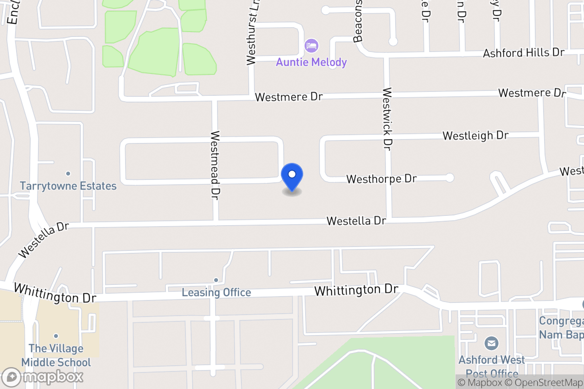 Map of 12843 Westhorpe Dr, Houston
