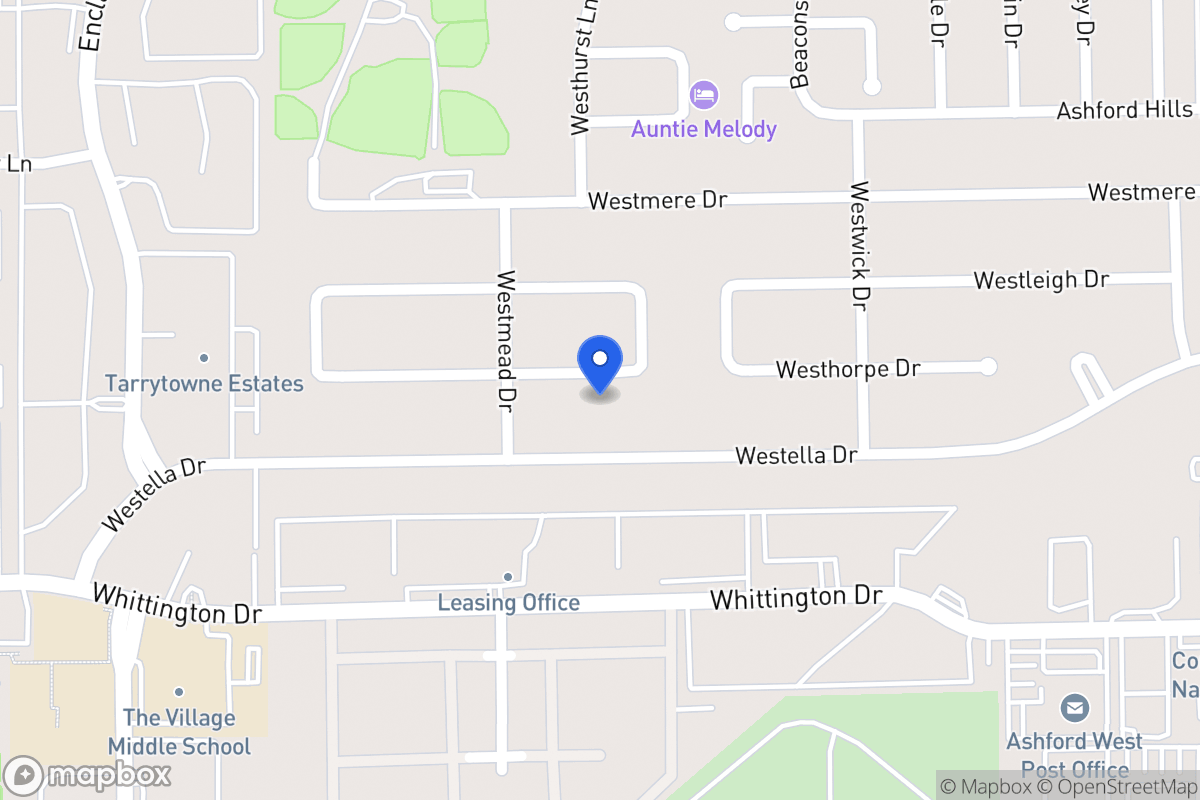 Map of 12855 Westhorpe Dr, Houston